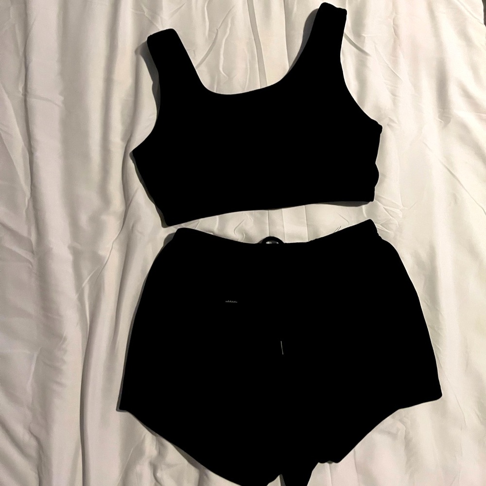 2 Piece Women Lounge Sets- Tank Crop Top and Shorts Cotton Lounge Sets